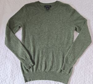 Tahari Women's Cashmere Crewneck Sweater in Heathered Olive